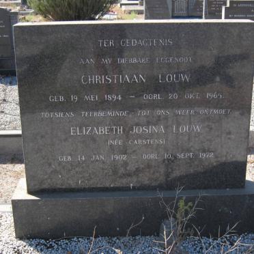 LOUW Christiaan 1894-1965 &amp; Elizabeth Josina  CARSTENS 1902-1972
