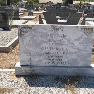 LOUW Daniel L. 1919-1984 &amp; Gertruida C. TRUTER 1907-1984