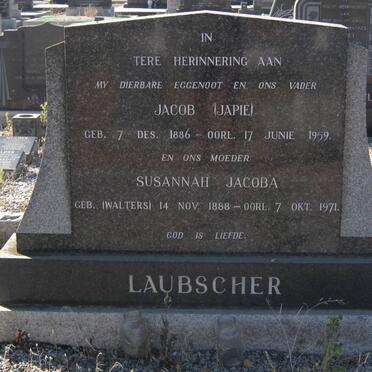 LAUBSCHER Jacob 1886-1959 &amp; Susannah Jacoba WALTERS  1888-1971