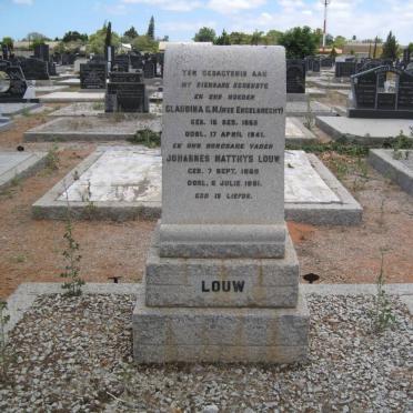 LOUW Johannes Matthys 1865-1961 &amp; Glaudina G.M. ENGELBRECHT 1865-1941