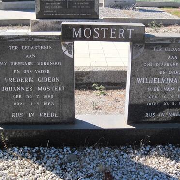 MOSTERT Frederik Gideon Johannes 1880-1963 &amp; Wilhelmina Maria VAN DYK 1902-1983