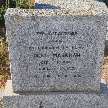 MARKRAM Gert 1941-1973