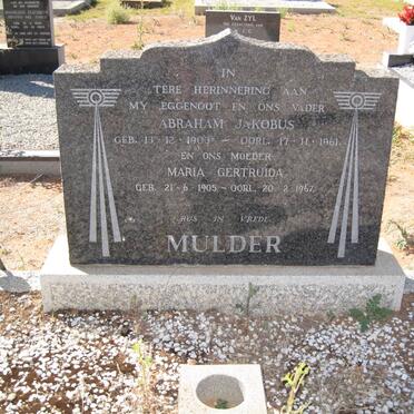 MULDER Abraham Jakobus 1903-1961 &amp; Maria Gertruida 1905-1967 