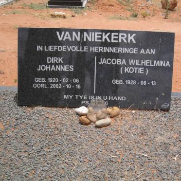 NIEKERK Dirk Johannes, van 1920-2002 &amp; Jacoba Wilhelmina 1928-