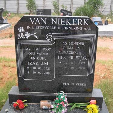 NIEKERK Izak J.M., van 1921-2002 &amp; Hester W.J.G. 1927-2008