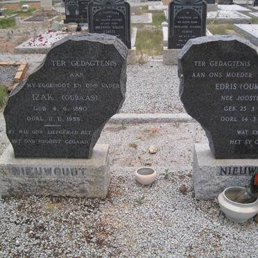 NIEUWOUDT Izak 1890-1956 &amp; Edris JOOSTE 1897-1983
