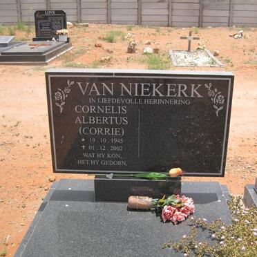 NIEKERK Cornelis Albertus, van 1945-2002