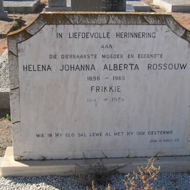 ROSSOUW Frikkie 1897-1979 &amp; Helena Johanna Alberta 1896-1969