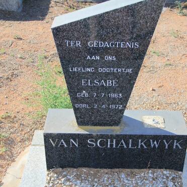 SCHALKWYK Elsabé, van 1963-1972