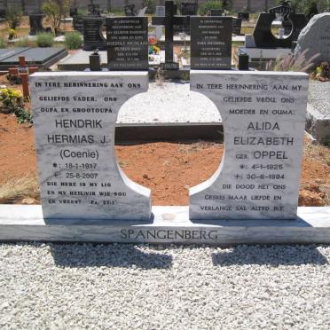 SPANGENBERG Hendrik Hermias J. 1917-2007 &amp; Alida Elizabeth OPPEL 1925-1994