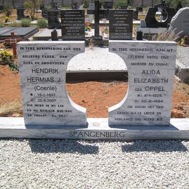 SPANGENBERG Hendrik Hermias J. 1917-2007 &amp; Alida Elizabeth OPPEL 1925-1994