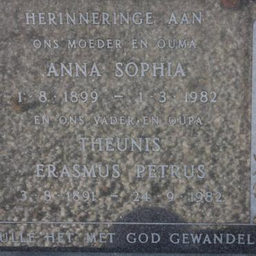 SMIT Theunis Erasmus Petrus 1891-1982 &amp; Anna Sophia 1899-1982