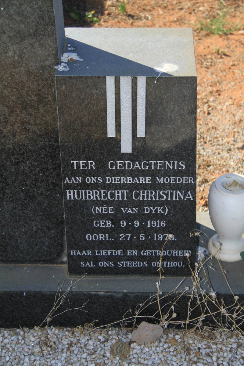 STEMMET Huibrecht Christina nee VAN DYK 1916-1978