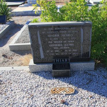 THIART Hendrik Jacobus 1898-1978 &amp; Gertruida Aletha JOUBERT 1910-1982 :: THIART Frans 1945-2007 