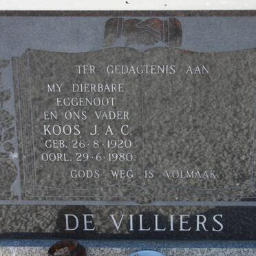 VILLIERS J.A.C., de 1920-1980