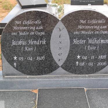 VISSER Jacobus Hendrik 1926- &amp; Hester Wilhelmina 1928-2006