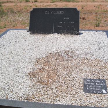 VILLIERS Theunis Jacobus, de 1922-2009  :: DE VILLIERS Mina 1924-1992