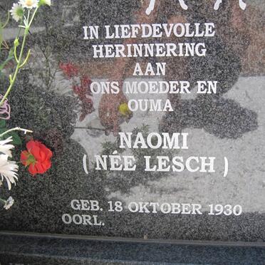 VISSER Naomi nee LESCH 1930-