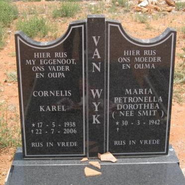 WYK Cornelis Karel, van 1938-2006 &amp; Maria Petronella Dorothea SMIT 1942-