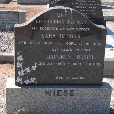 WIESE Jacobus Daniël 1901-1982 &amp; Sara Debora 1889-1966