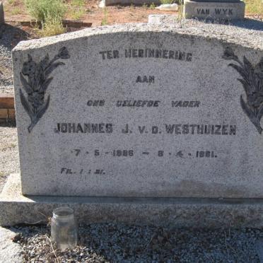 WESTHUIZEN Johannes J., v.d. 1896-1961