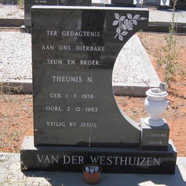 WESTHUIZEN Theunis N., van der 1958-1983