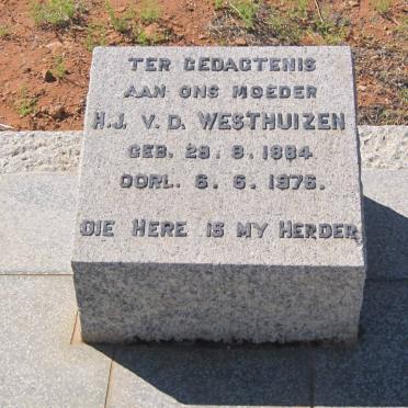 WESTHUIZEN H.J., v.d. 1884-1976