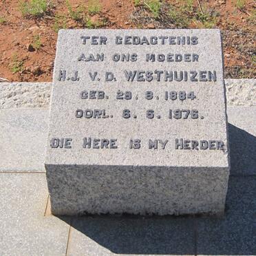 WESTHUIZEN H.J., v.d. 1884-1976
