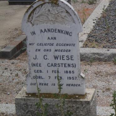 WIESE J.C. nee CARSTENS 1885-1957