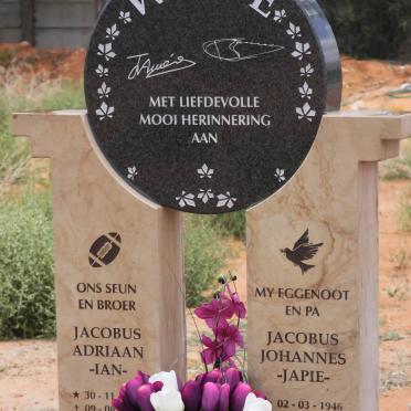 WIESE Jacobus Johannes 1946-2009 :: WIESE Jacobus Adriaan 1978-2008 