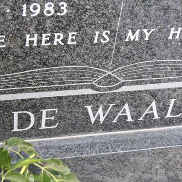 WAAL Albertus M.J., de 1910-1983 