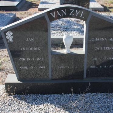 ZYL Jan Frederik, van 1908-1984 &amp; Johanna Maria Catherina 1892-1978