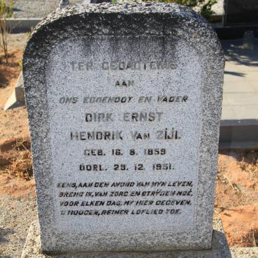 ZIJL Dirk Ernst Hendrik, van 1859-1951