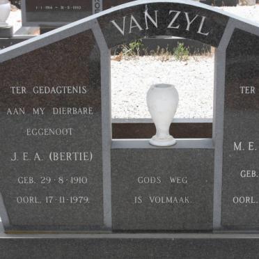 ZYL J.E.A., van 1910-1979 &amp; M.E.P. 1910-1990