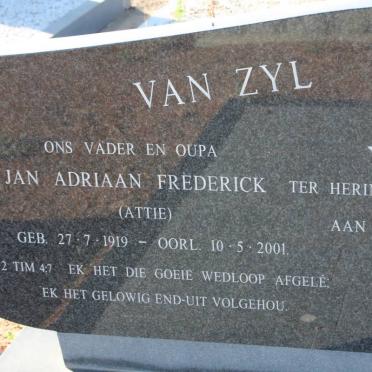 ZYL Jan Adriaan Frederick, van 1919-2001 