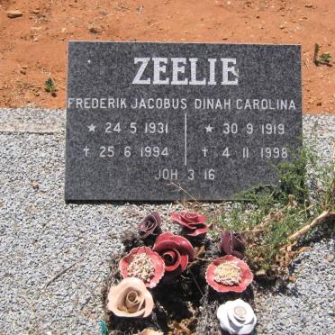 ZEELIE Frederik Jacobus 1931-1994 :: ZEELIE Dinah Carolina 1919-1998