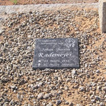 RADEMEYER Johan Basson 1931-2009 