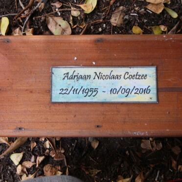 COETZEE Adriaan Nicolaas 1955-2016
