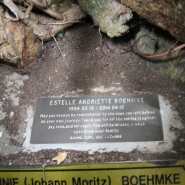 BOEHMKE Johann Moritz 1955-2004 &amp; Estelle Andriette 1954-2014