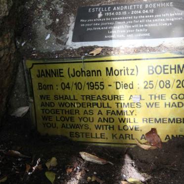 BOEHMKE Johann Moritz 1955-2004 &amp; Estelle Andriette 1954-2014
