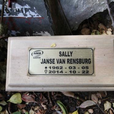 RENSBURG Sally, Janse van 1962-2014