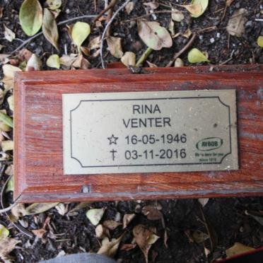 VENTER Rina 1946-2016