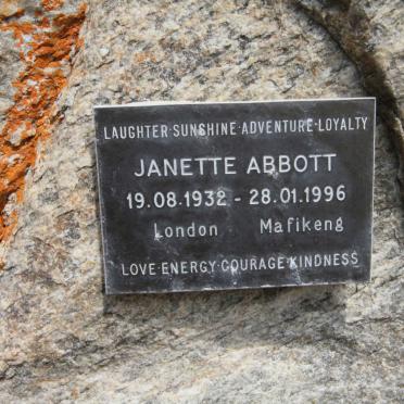 ABBOTT Janette 1932-1996