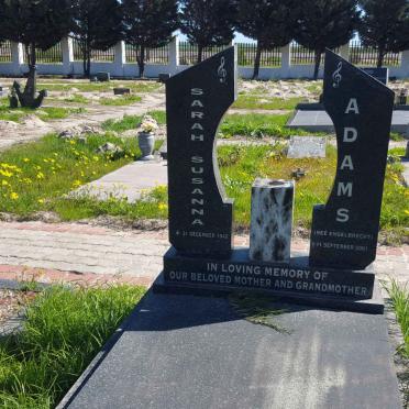 ADAMS Sarah Susanna nee ENGELBRECHT 1942-2001