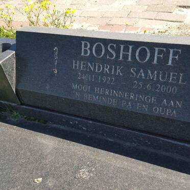 BOSHOFF Hendrik Samuel 1922-2000