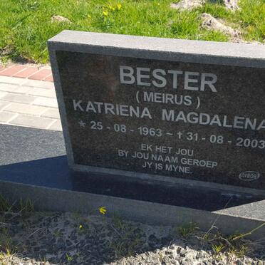 BESTER Katriena Magdalena 1963-2003