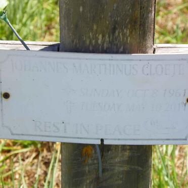 CLOETE Johannes Marthinus 1961-2011