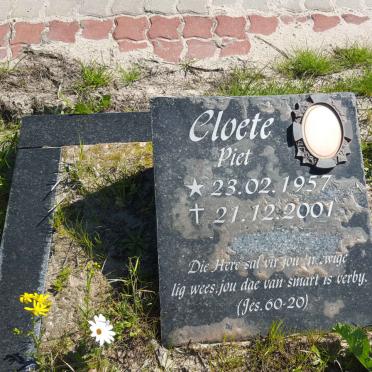 CLOETE Piet 1957-2001