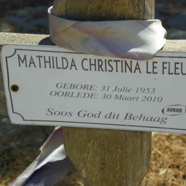 FLEUR Mathilda Christina, le 1953-2010