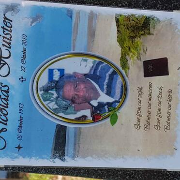 HUISTER Nicholaas 1953-2010